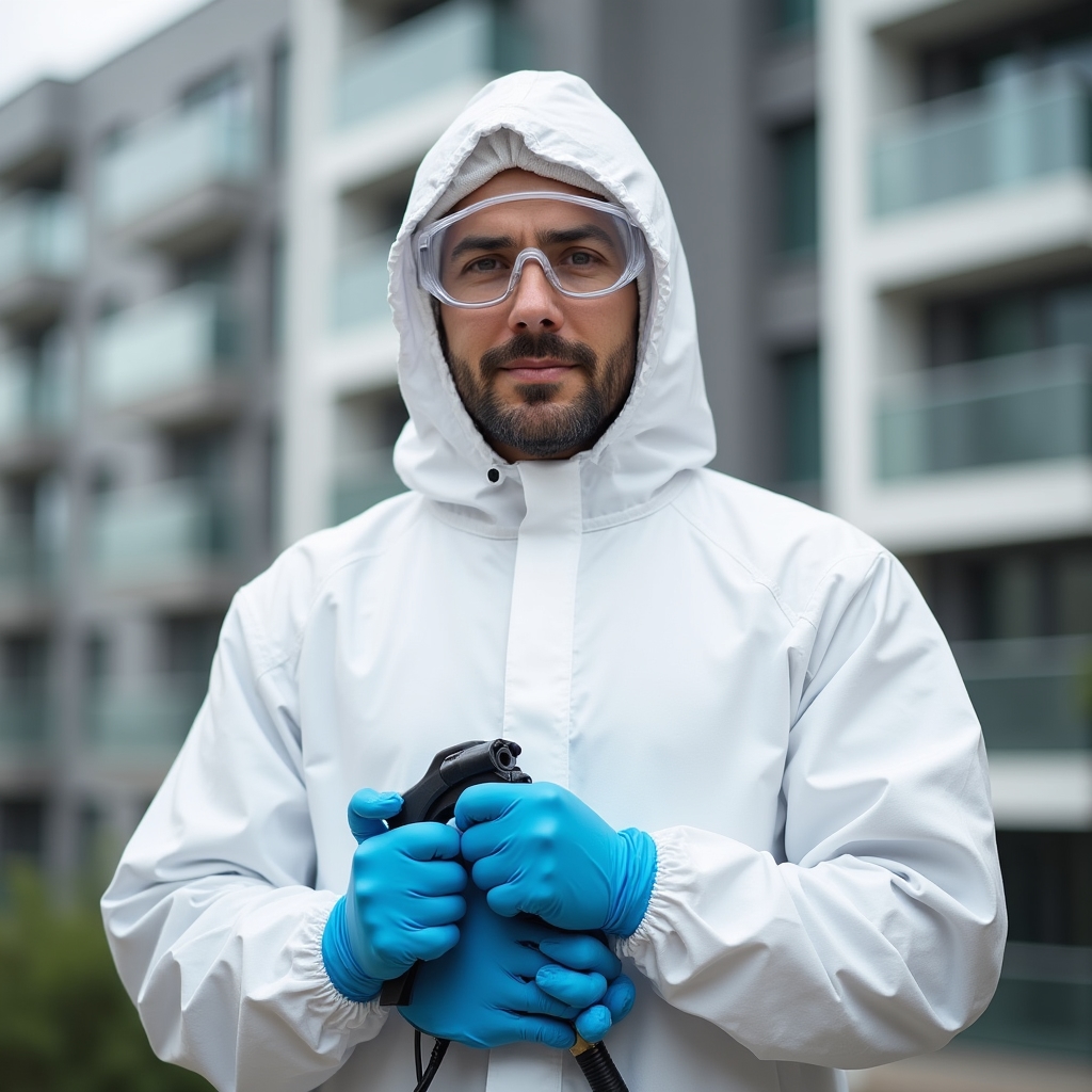 Tehnician Orlenvex în echipament de protecție complet
